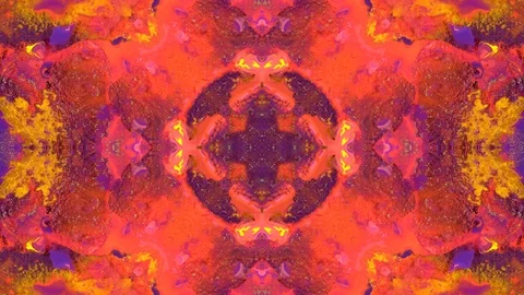 Decorative, symmetrically moving background. Loop footage Vidéo 115073660