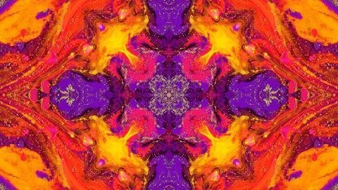 Decorative, symmetrically moving background. Loop footage Vídeos de archivo 115074261