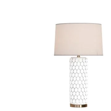 Decorative table lamp base of flowers on an isolated background. 3d rendering Illustrazione stock