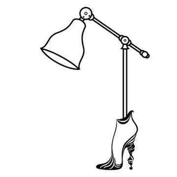 Decorative table lamp Illustrazione stock