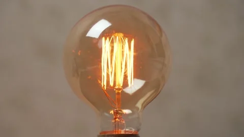 Decorative table lamp, light, style, design, desktop lamp, base of the lamp, ret Stock Footage 232612641