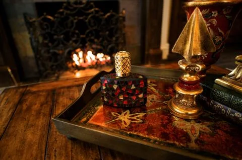 Decorative table top items Foto stock