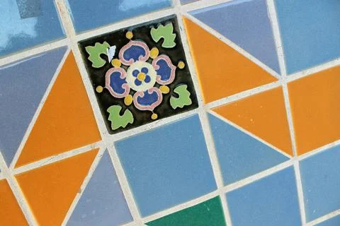 Decorative Talavera Tile Pattern Stock Photos