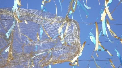 Decorative tape and cloud Stock Footage 90669121