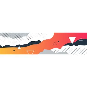 Decorative template for background, horizontal abstract pattern Illustrazione stock