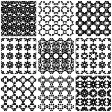 Decorative textures set Stock Illustration