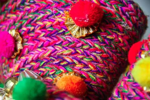 Decorative thread hand made hanging item for diwali Stock Photos