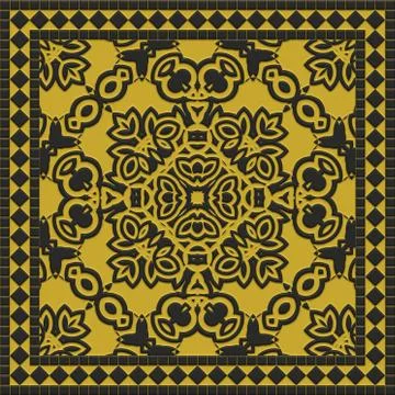 Decorative tile generated texture Stock Illustration