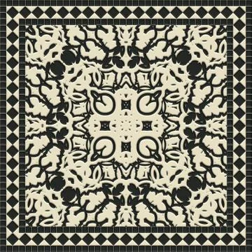 Decorative tile generated texture Stock Illustration