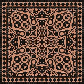 Decorative tile generated texture Stock Illustration