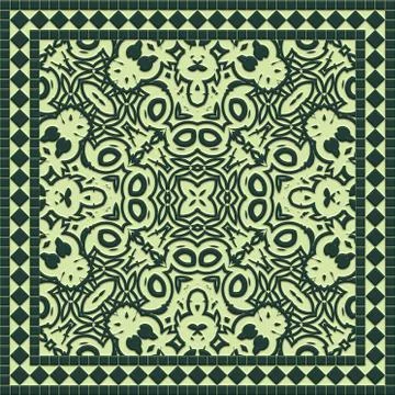 Decorative tile generated texture Stock Illustration