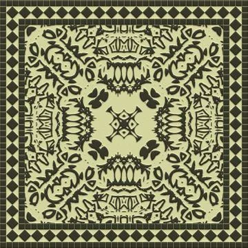 Decorative tile generated texture Stock Illustration