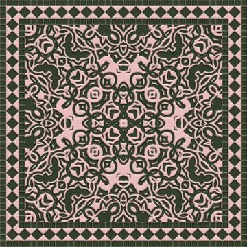 Decorative tile generated texture Stock Illustration