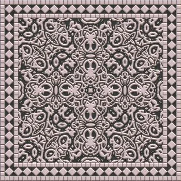 Decorative tile generated texture Stock Illustration