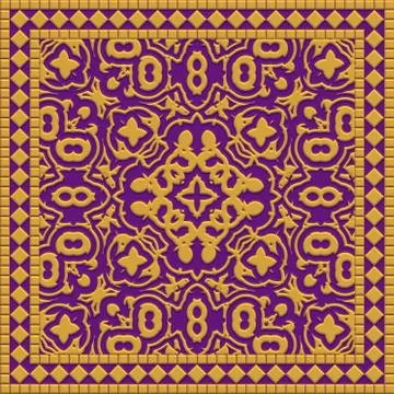 Decorative tile generated texture 스톡 일러스트