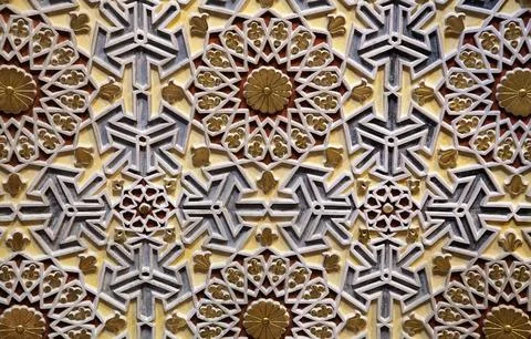 Decorative tile pattern in Palacio Nacional da Pena in Sintra Portugal Stock Photos