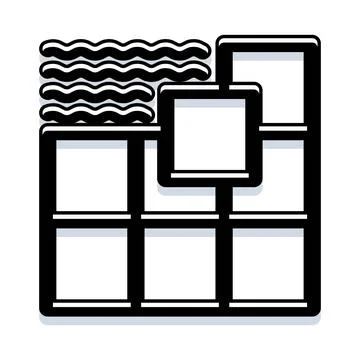Decorative tiling icon displaying home improvement concept Stockillustratie