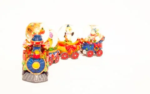 Decorative toy train Stock Photos