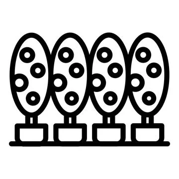 Decorative tree icon outline vector. Bush plant Illustrazione stock