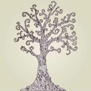 Decorative tree Illustrazione stock