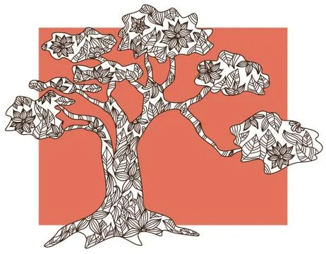 Decorative tree Stock Illustration