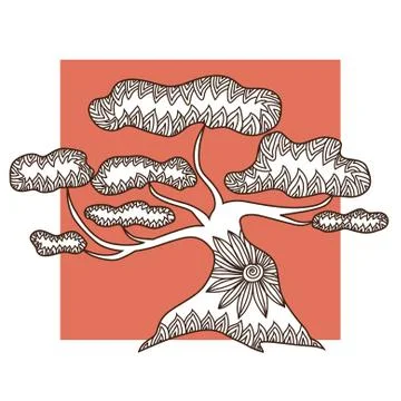 Decorative tree Stock Illustration
