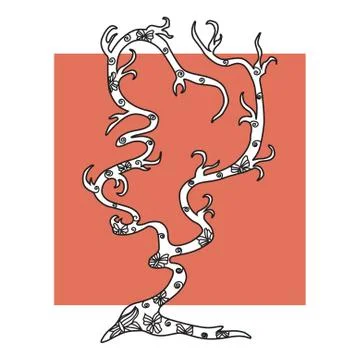 Decorative tree Stock Illustration