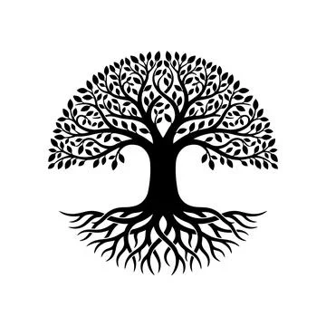 Decorative tree of life vector symbol for logos Stock Illustration