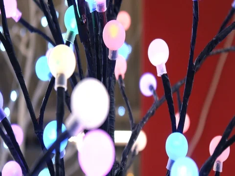 Decorative tree with light Stock Footage 82023364