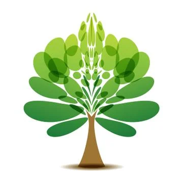 Decorative tree logo Stock Illustration