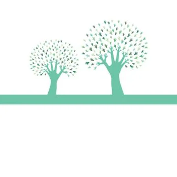 Decorative trees Stock Illustration