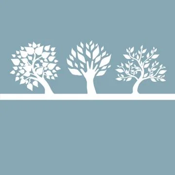 Decorative trees Stock Illustration