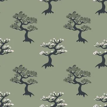 Decorative trees pattern Stock Illustration