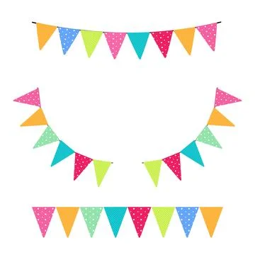 Decorative Triangle Garland in Vector Illustration Stock Illustration