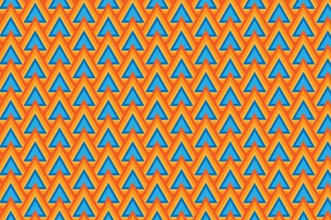 Decorative triangle style geometric pattern design. Stock Illustration