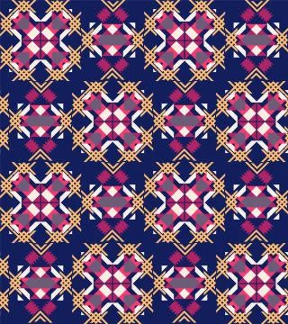 Decorative tribal geometric seamless pattern. Stock Illustration