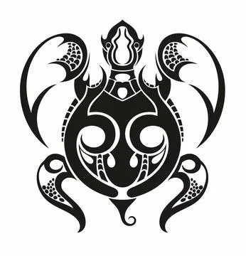 Decorative turtle . Vector illustration Stockillustratie