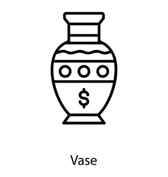 Decorative Vase Pot Stock Illustration