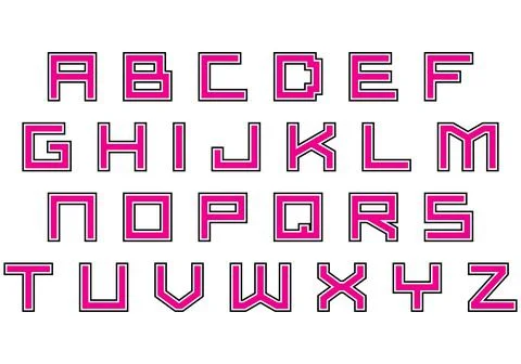Decorative vector alphabet isolated on white background.Art font. Stock Illustration