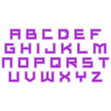 Decorative vector alphabet isolated on white background.Art font. Stock Illustration