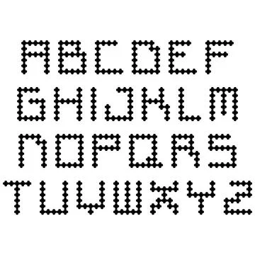 Decorative vector alphabet isolated on white background.Art font. Stock Illustration