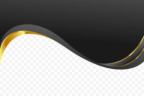 Decorative vector background border in Black and gold for headers and footers Stock Illustration