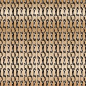 Decorative vector brown seamless background - chain pattern Stock Illustration