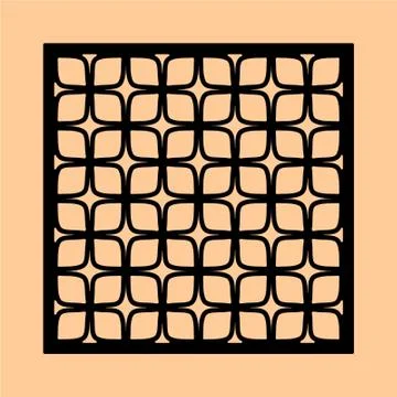 Decorative vector CNC Laser Cut Panel Illustrazione stock