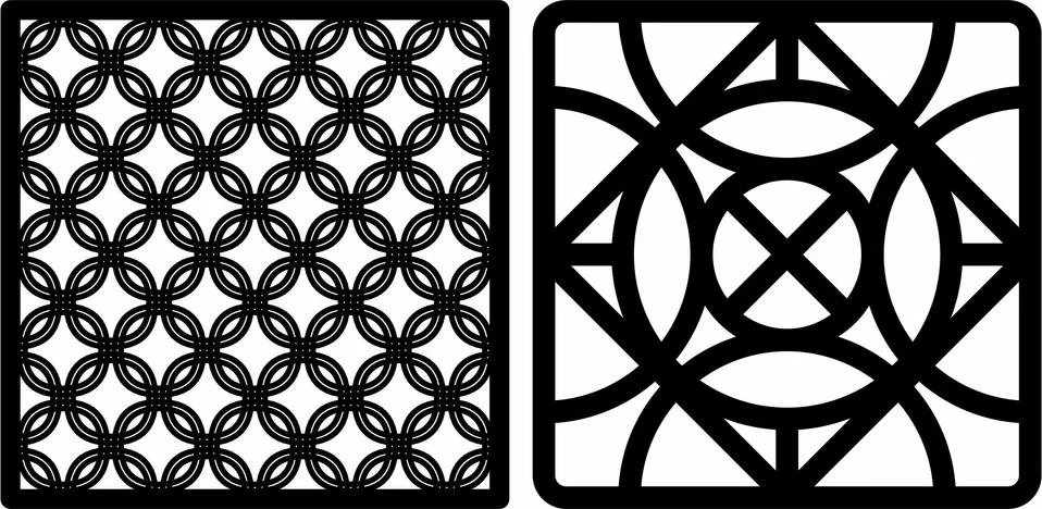 Decorative vector CNC Laser Cut Panel Stock Illustration