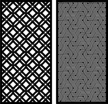 Decorative vector CNC Laser Cut Panel Stock Illustration