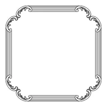 Decorative vector frame Stock Illustration