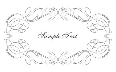 Decorative vector frame swirls for your text Ilustración de archivo