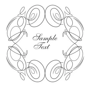 Decorative vector frame swirls for your text Stock Illustration