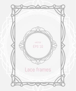 Decorative vector frames and borders set for wedding card 스톡 일러스트